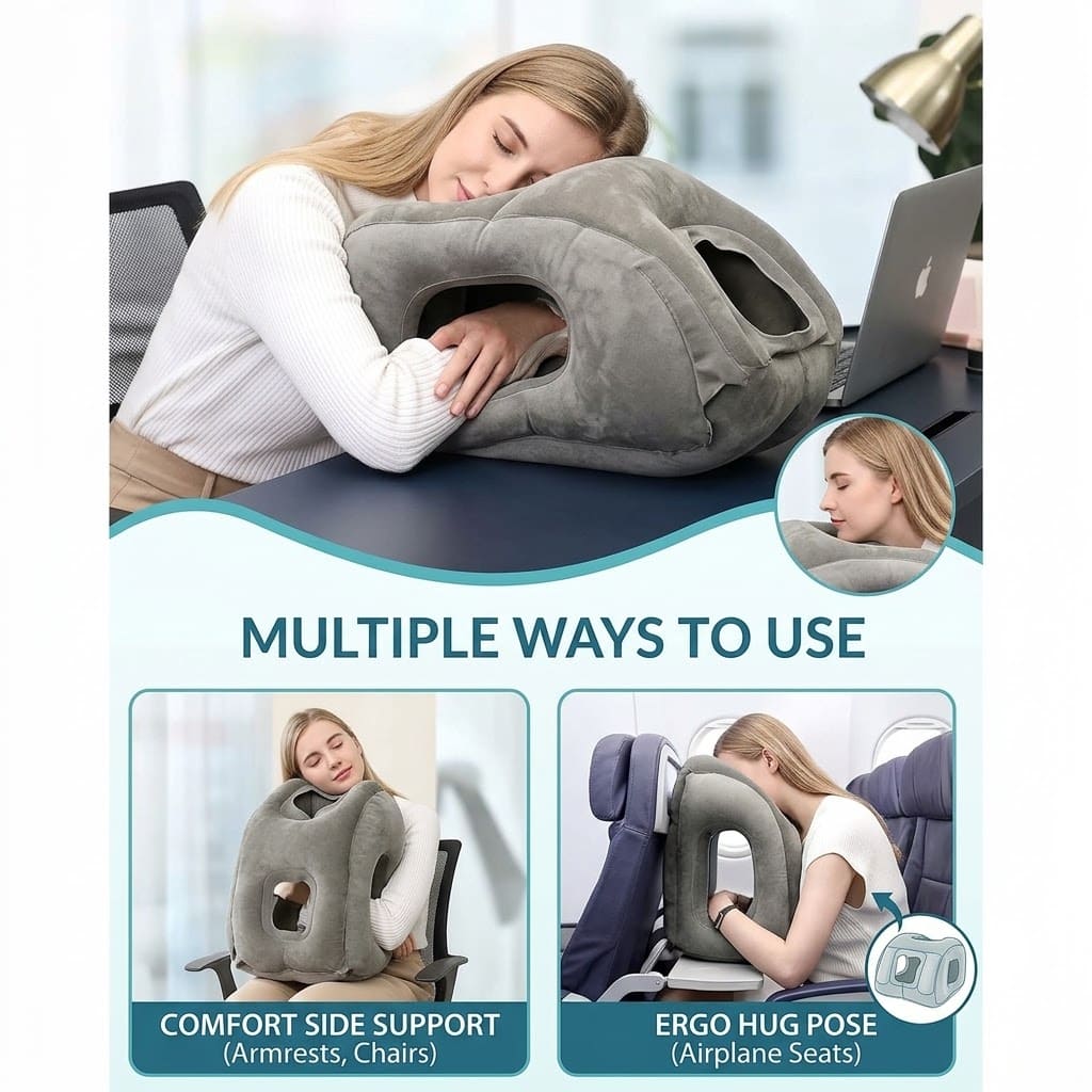 Tezly Portable Inflatable Travel Pillow